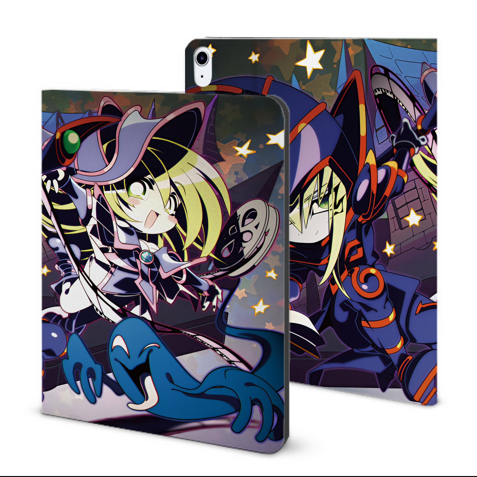 （画像用） 遊☆戯☆王 Yu-Gi-Oh! IPad ケース ブック型 PUレザー TPU 耐衝撃 軽量 薄型 ペン収納なし 全面保護 IPad 各モデル対応